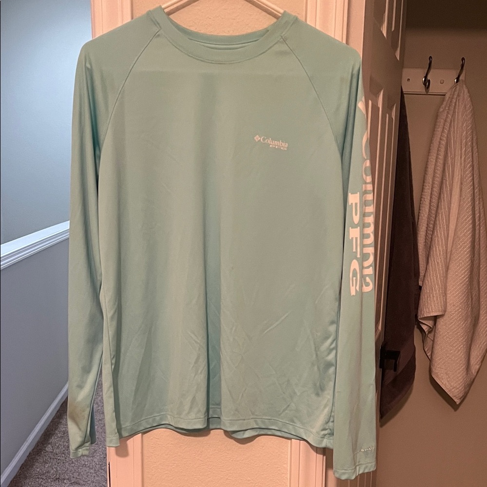 Columbia Men’s PFG Long-Sleeve Rash Guard - Light Aqua